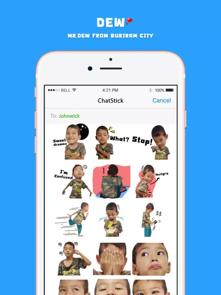 تصاویر DEW Stickers & Emoji Keyboard By ChatStick iPad 