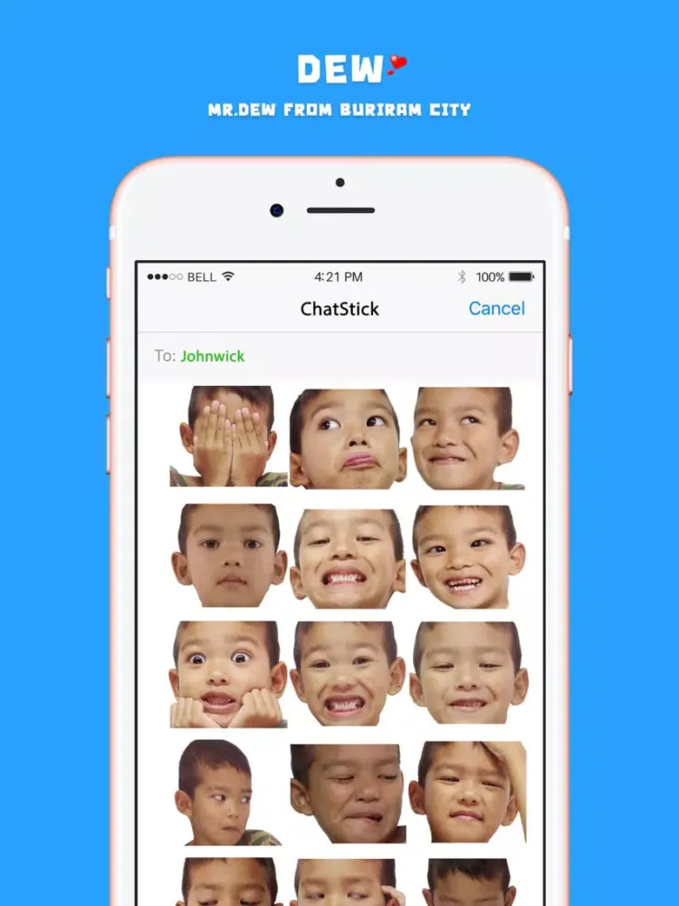 تصاویر DEW Stickers & Emoji Keyboard By ChatStick iPad 