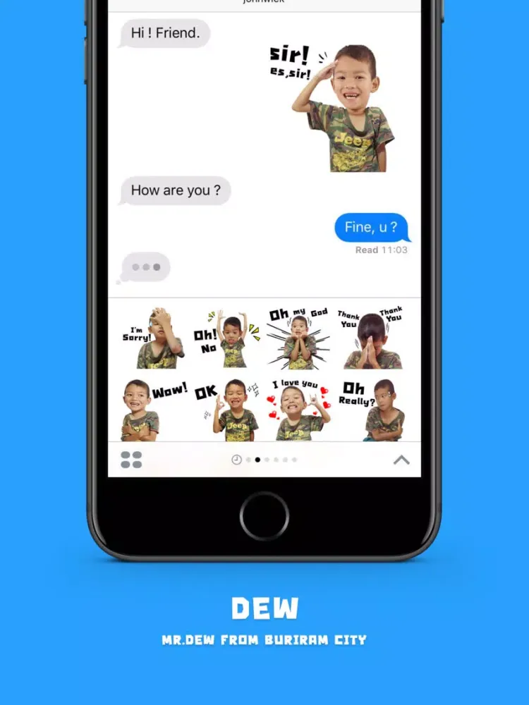 تصاویر DEW Stickers & Emoji Keyboard By ChatStick iPad 