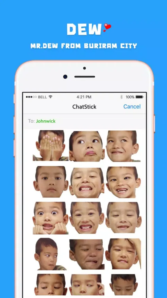 تصاویر DEW Stickers & Emoji Keyboard By ChatStick