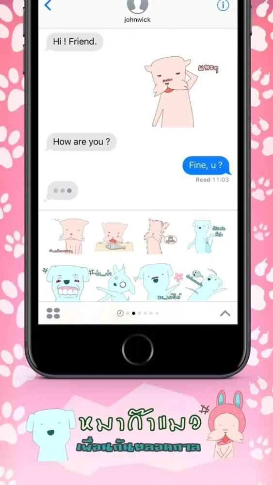 Dog and Cat is Friend Stickers for iMessage Screenshots