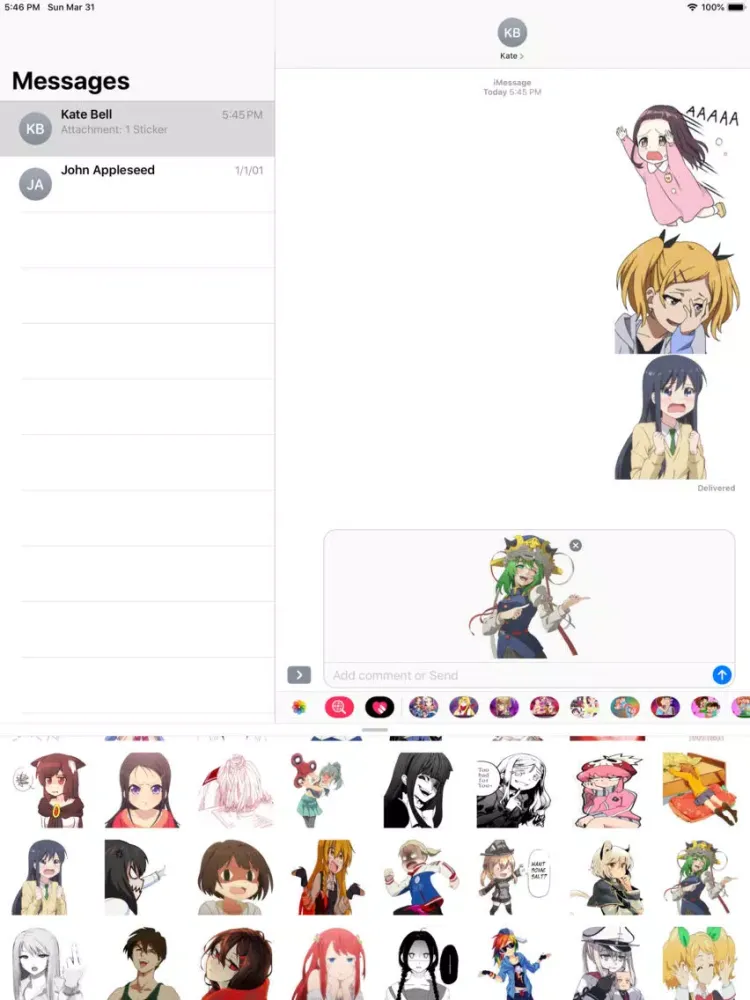 Emoji Chibi Anime Stickers iPad  스크린샷