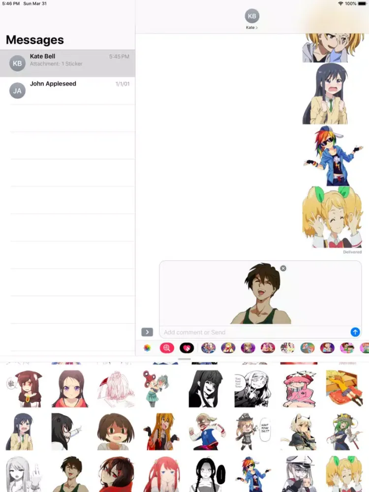 Emoji Chibi Anime Stickers iPad  스크린샷