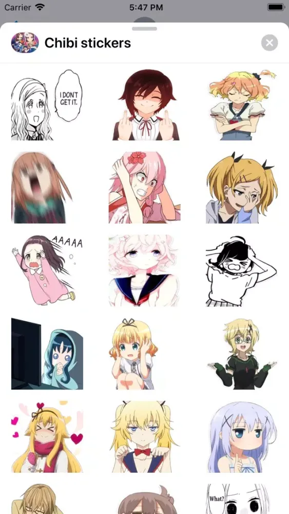 Emoji Chibi Anime Stickers 스크린샷