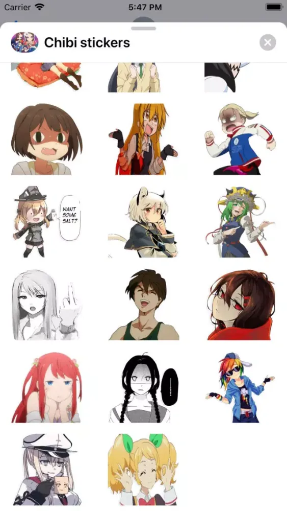 Emoji Chibi Anime Stickers 스크린샷