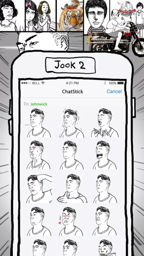 Capturas de tela do Jookgru Family Jook Ver. 2 Stickers By ChatStick