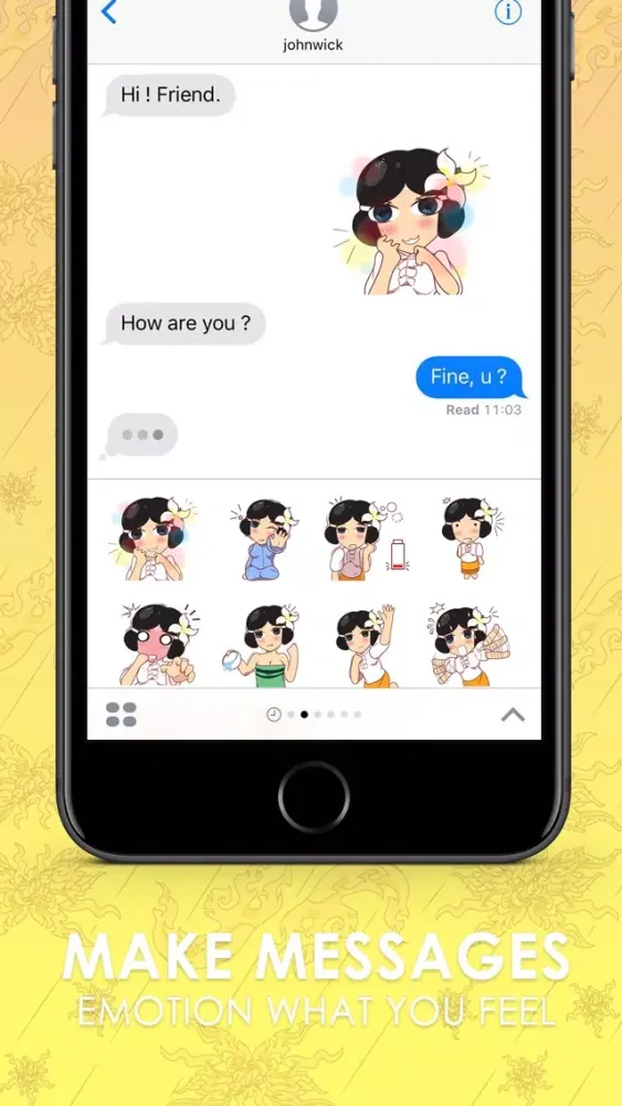 صور Isan Lady Stickers & Emoji Keyboard By ChatStick