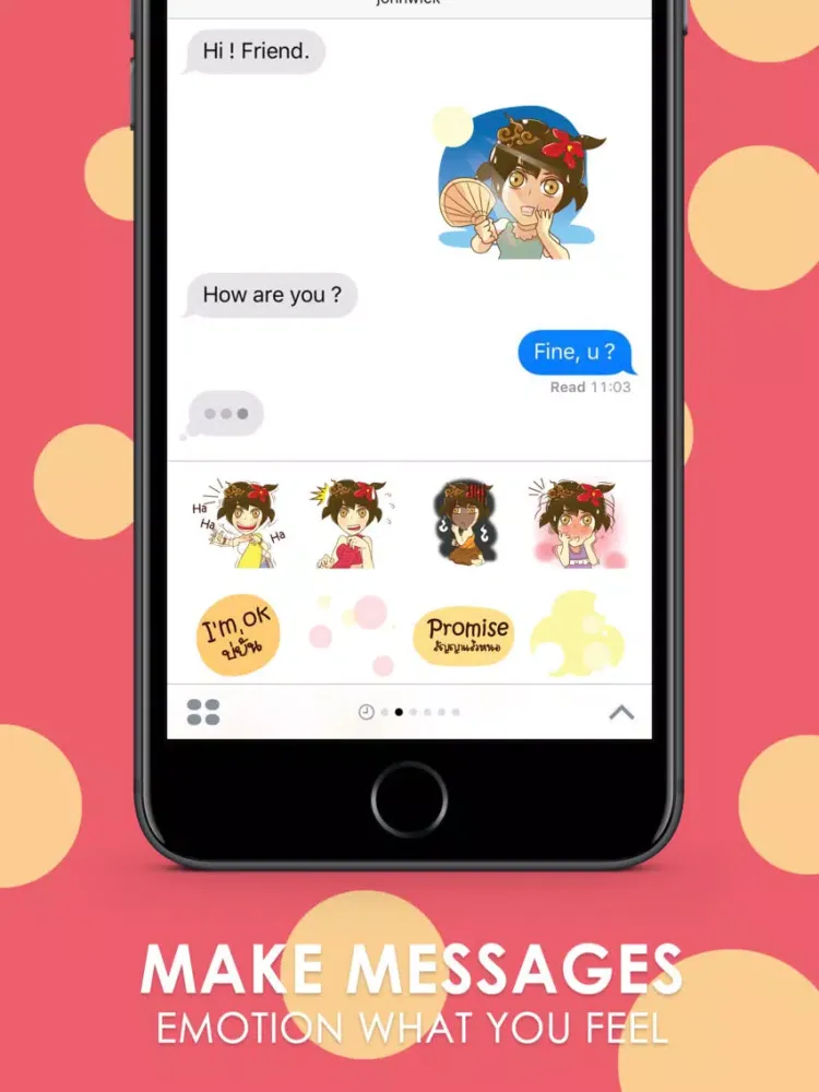 Screenshot di Isan lady joke joke Stickers for iMessage iPad 