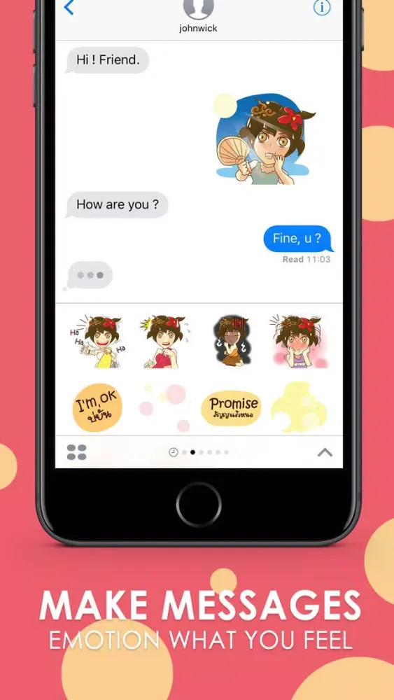 Screenshot di Isan lady joke joke Stickers for iMessage