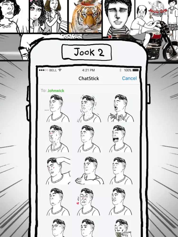 Capturas de pantalla de Jookgru Family Jook Ver. 2 Stickers for iMessage iPad 
