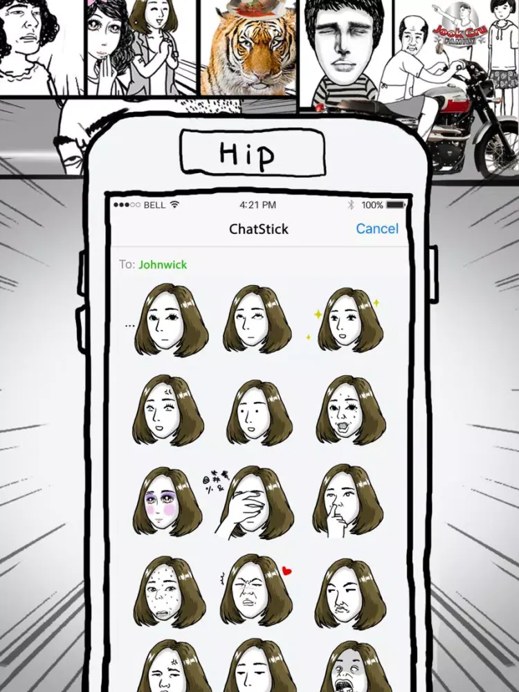 Скриншоты Jookgru Hib Funny Cartoon Stickers for iMessage iPad 