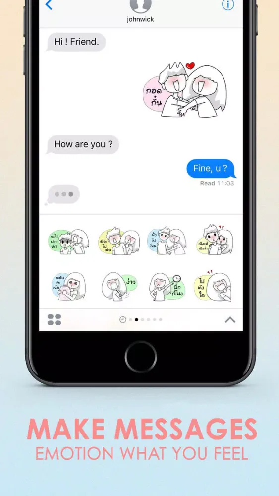 Capturas de pantalla de Kam-Muang Vol.3 Stickers Keyboard By ChatStick