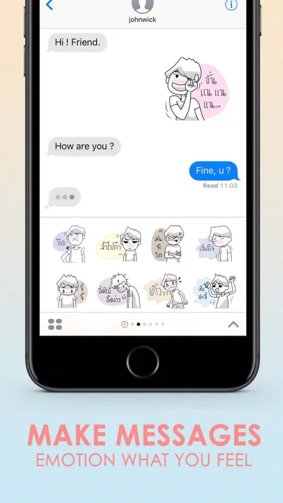 Zrzuty ekranu Kam-Muang Vol.2 Stickers for iMessage