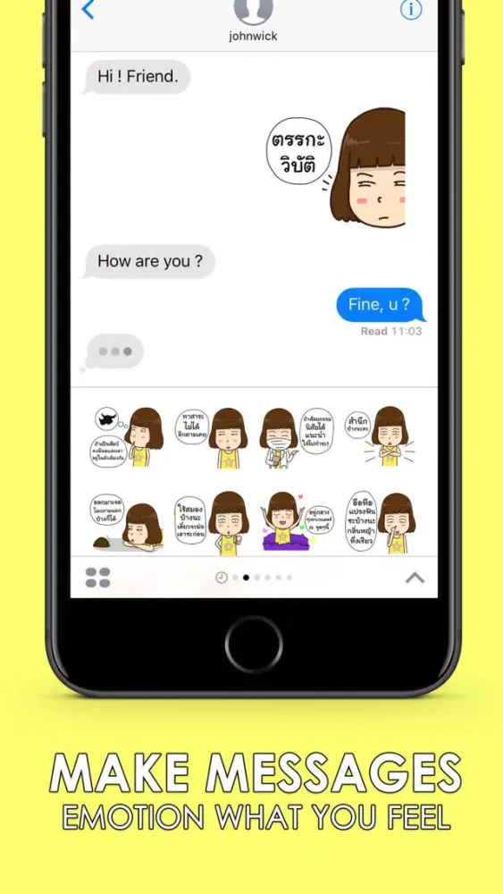 Capturas de pantalla de Kanda Rang! 2 Stickers Emoji Keyboard By ChatStick