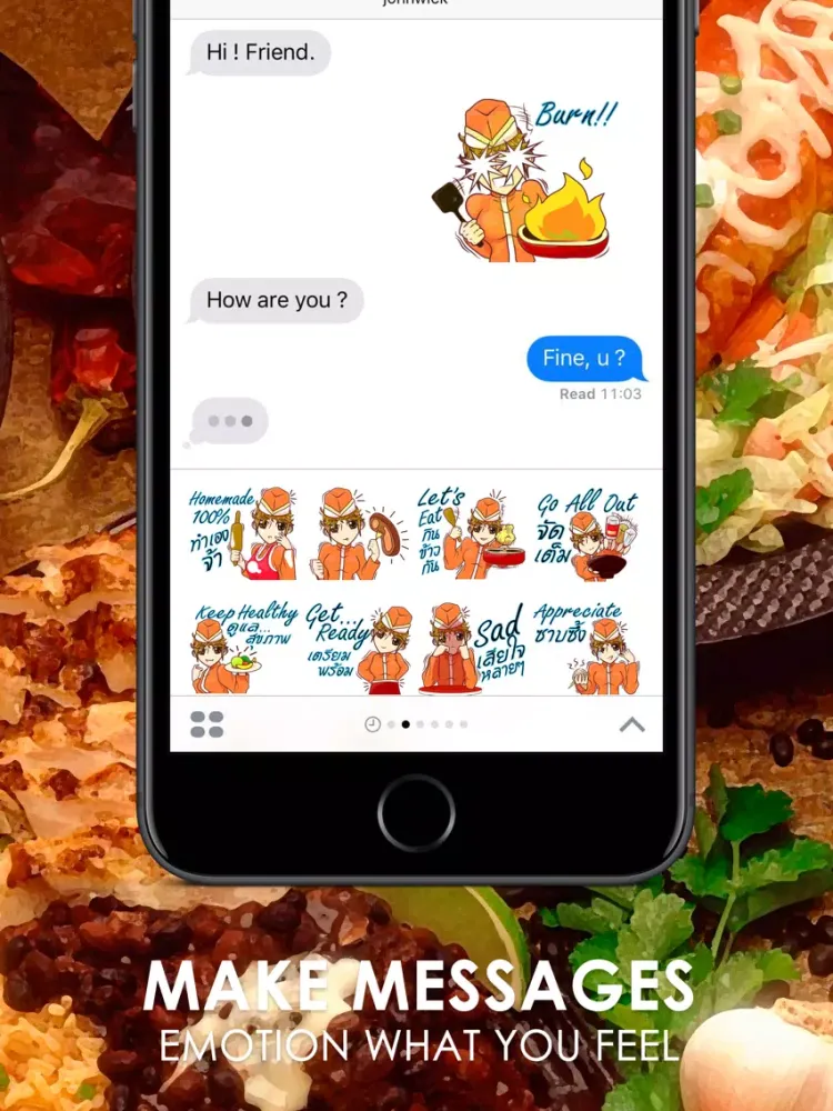 ภาพหน้าจอของ Lady Chef Stickers & Emoji Keyboard By ChatStick iPad 