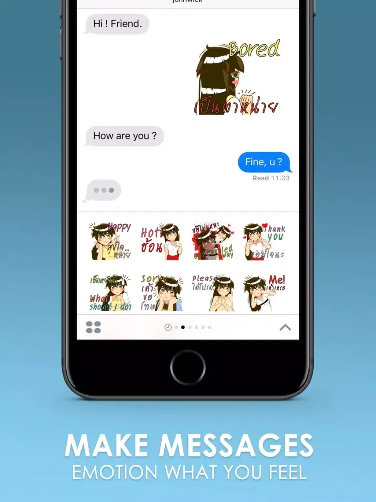 Tangkapan layar Lady lady Isan office Stickers By ChatStick iPad 