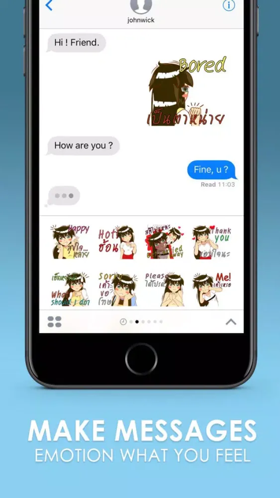 Tangkapan layar Lady lady Isan office Stickers By ChatStick