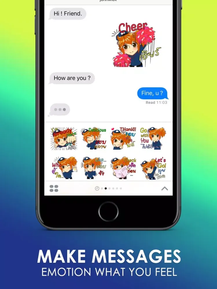 Скриншоты Lady Police Stickers & Emoji Keyboard By ChatStick iPad 