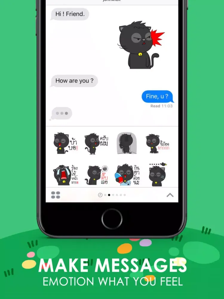 Tangkapan skrin Meow Dam Stickers & Emoji Keyboard By ChatStick iPad 