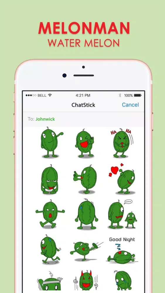 صور Melonman Ver.1 Sticker Emoji Keyboard By ChatStick