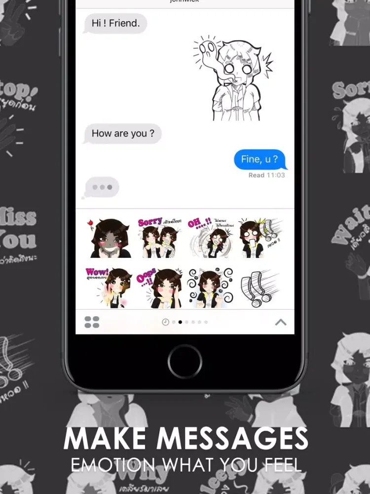 Office lady @v@ Stickers & Keyboard By ChatStick iPad  Screenshots