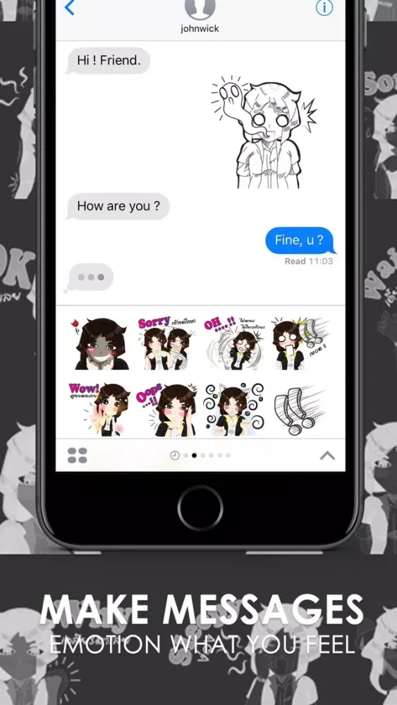 Office lady @v@ Stickers & Keyboard By ChatStick Screenshots