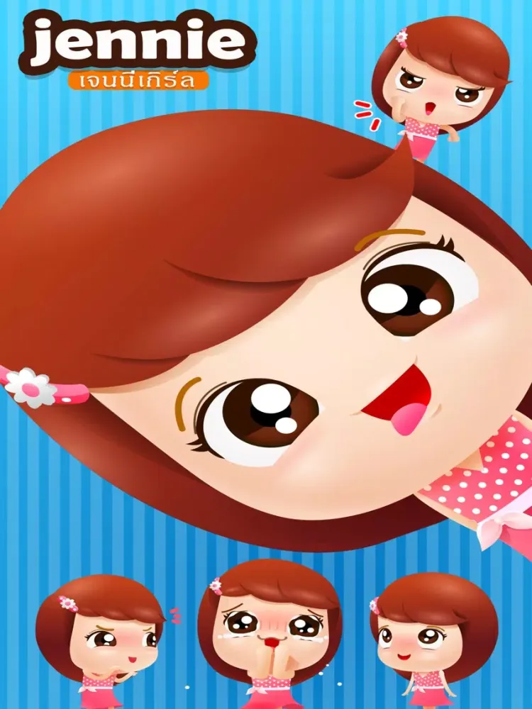 Capturas de pantalla de Jennie Pretty Women V.Thai Stickers By ChatStick iPad 