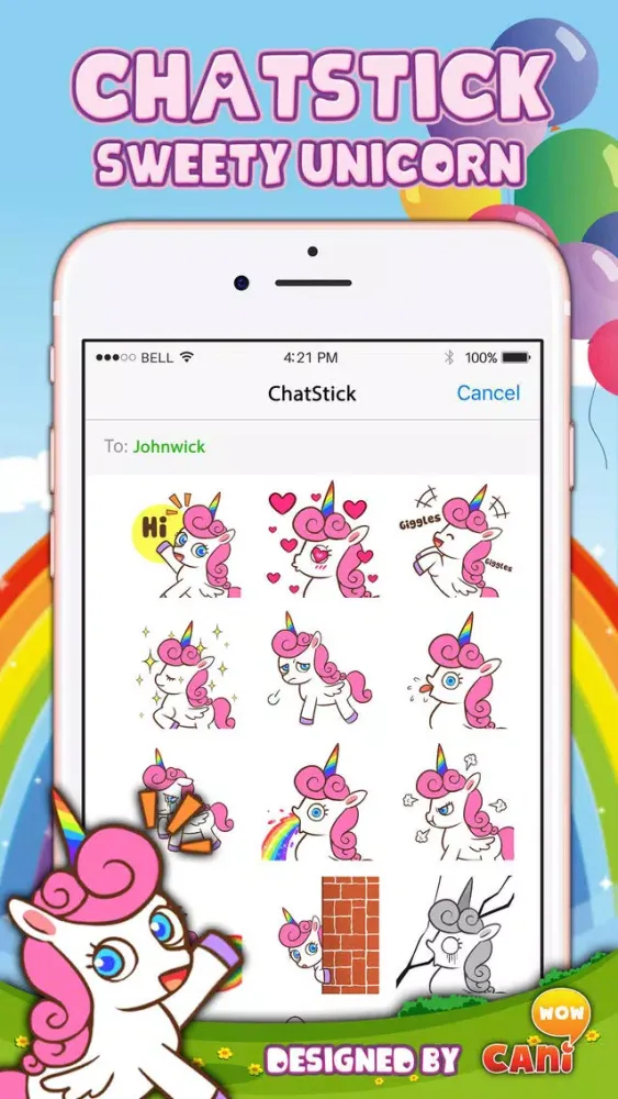 صور Sweety Unicorn Stickers for iMessage