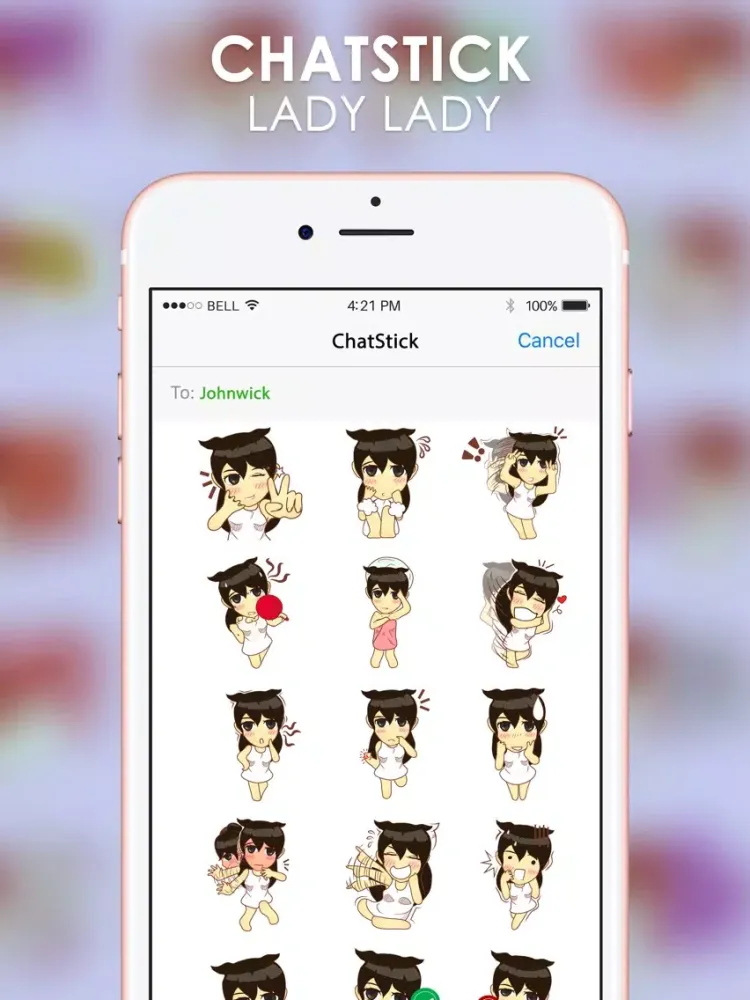 Capturas de pantalla de White Lady Stickers & Emoji Keyboard By ChatStick iPad 