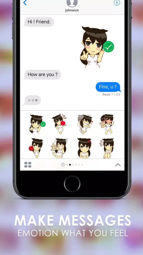Capturas de pantalla de White Lady Stickers & Emoji Keyboard By ChatStick