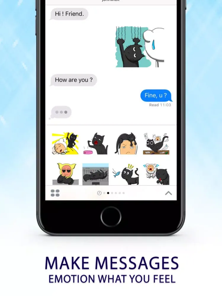 You master Cute Cat Stickers for iMessage iPad  স্ক্রিনশট