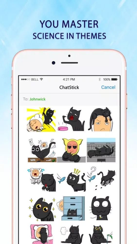 You master Cute Cat Stickers for iMessage স্ক্রিনশট