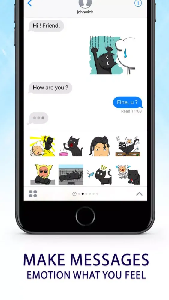 You master Cute Cat Stickers for iMessage স্ক্রিনশট