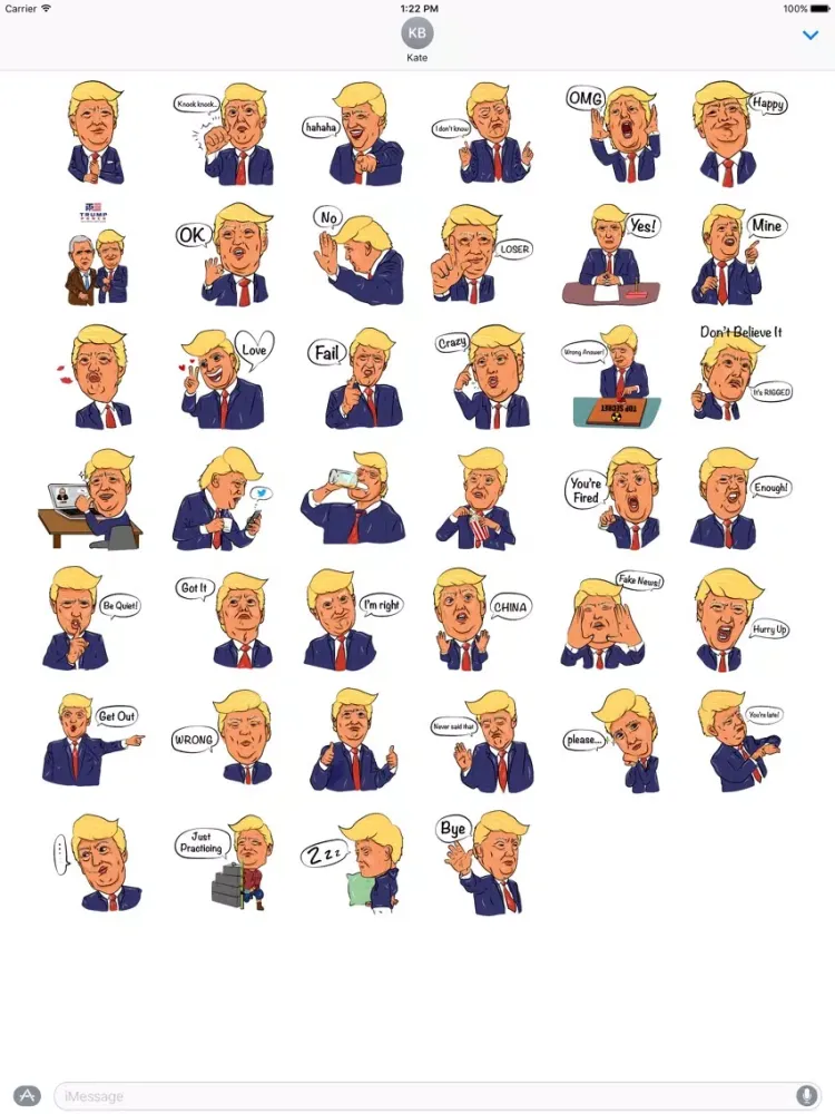 Tangkapan layar President Donald Trump iPad 