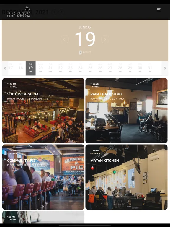 Chattanooga HOST iPad  スクリーンショット
