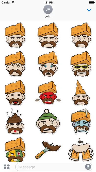 Tangkapan skrin Cheddar Head Sticker Pack