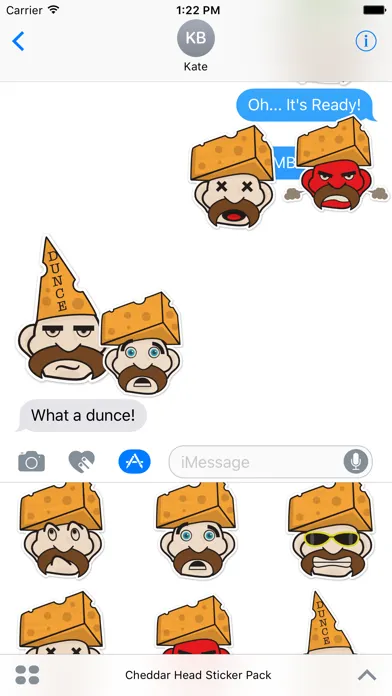 Tangkapan skrin Cheddar Head Sticker Pack
