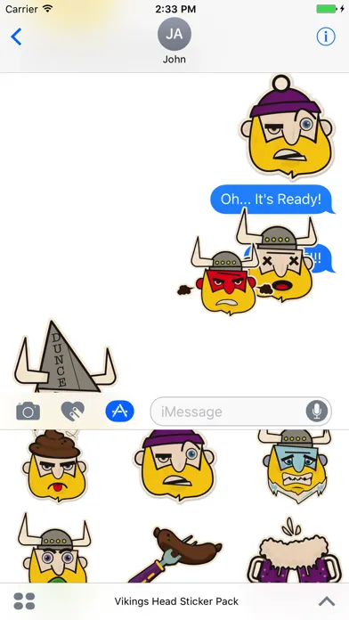 صور Vikings Head Sticker Pack
