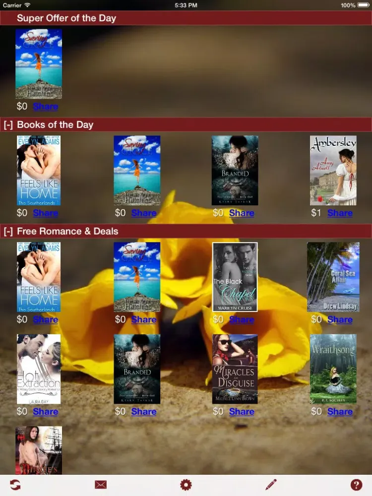 Скриншоты Free Romance Books iPad 