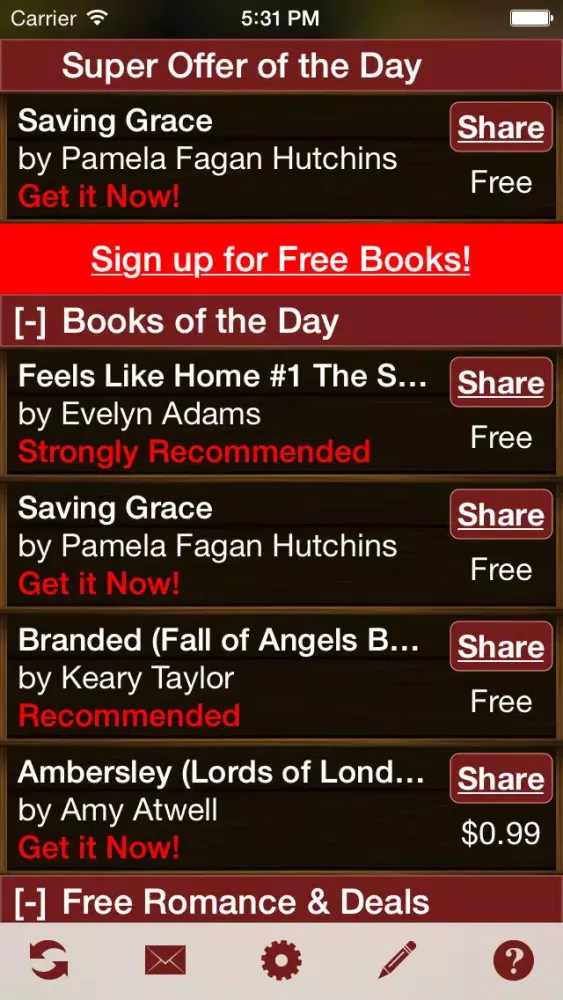 Скриншоты Free Romance Books