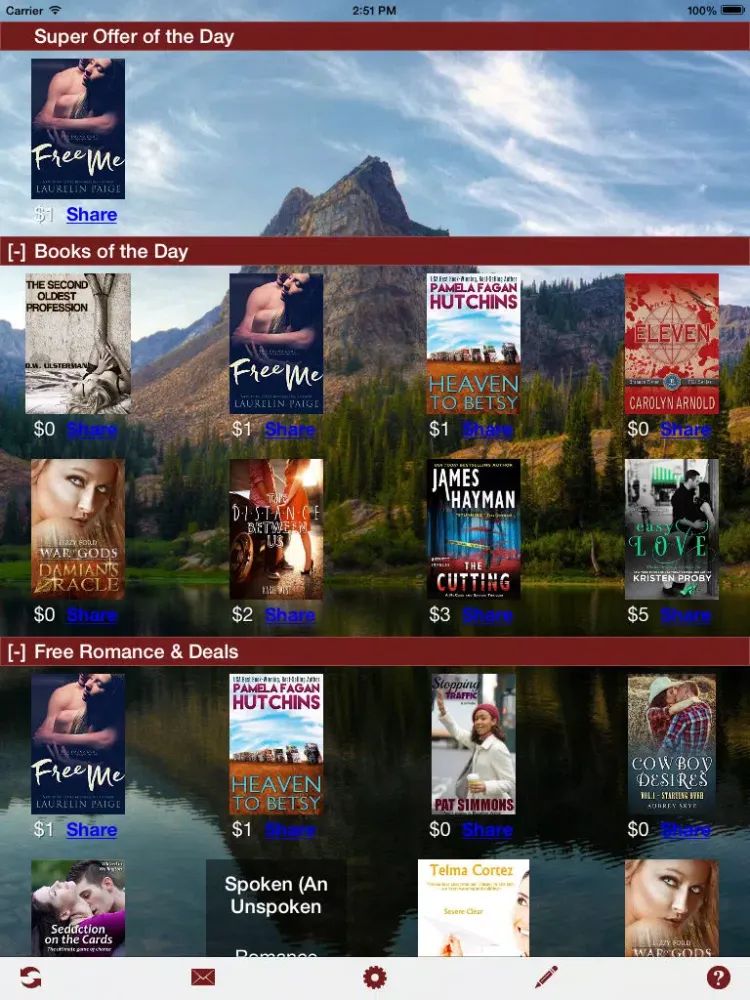 Capturas de tela do Free Books USA iPad 
