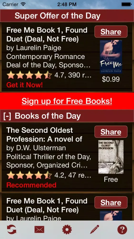 Capturas de tela do Free Books USA