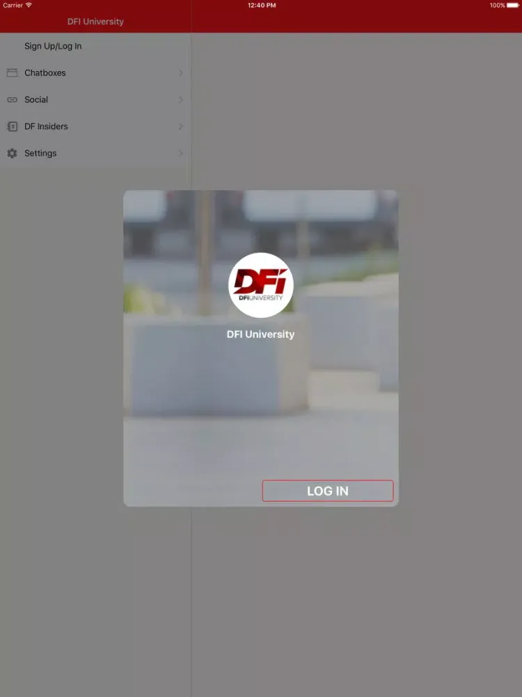 DFI University iPad  스크린샷