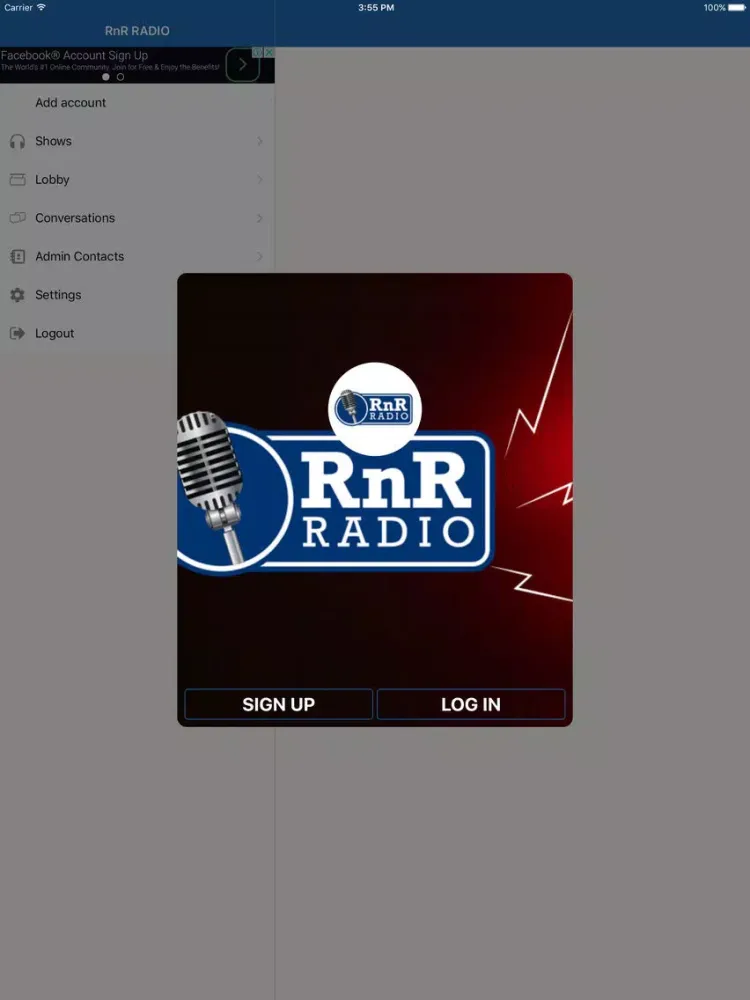 Captures d'écran de RnR RADIO iPad 