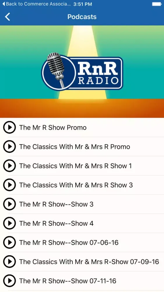 Captures d'écran de RnR RADIO
