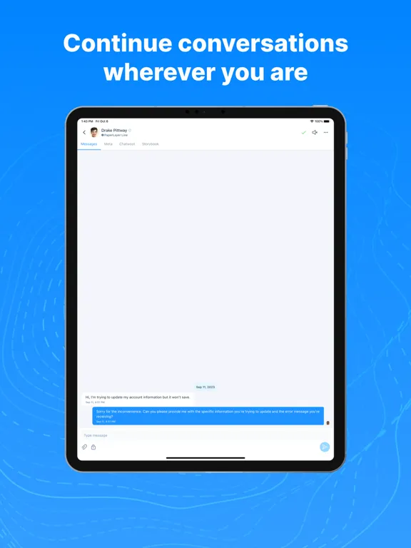 Chatwoot iPad  Screenshots