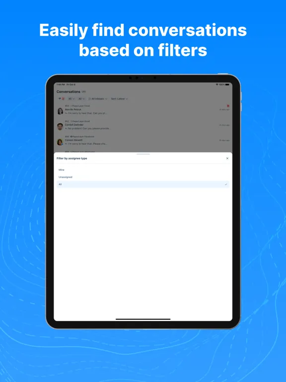 Chatwoot iPad  Screenshots