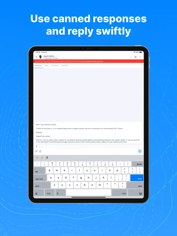 Chatwoot iPad  Screenshots