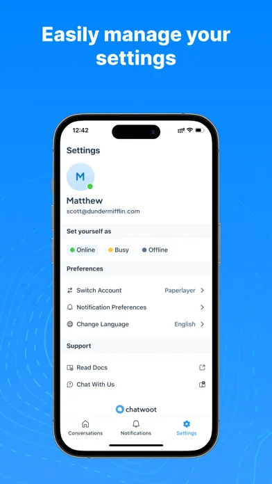 Chatwoot Screenshots
