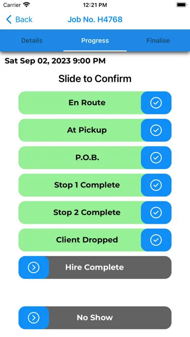 Capturas de pantalla de CDS Chauffeur App V2